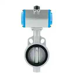 Pneumatic Center-Line Rubber Sealed Butterfly Valve